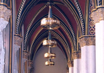 Repaired scagliola columns at the Cathedral of St. Helena, Helena, Montana