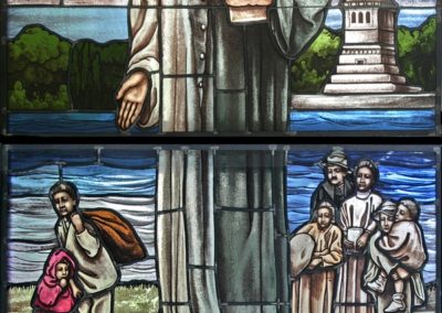 New Fr. Michael J. McGivney stained glass window for Holy Spirit Catholic Church, Lubbock, Texas