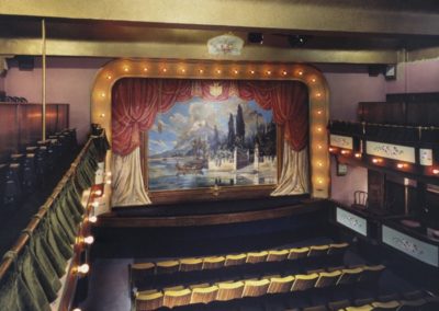 Restored fire curtain for the Sheridan Opera House