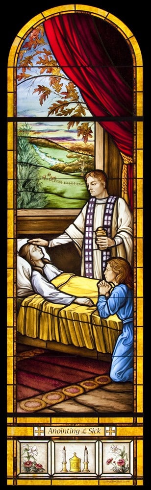 New Anointing of the Sick window for Holy Redeemer