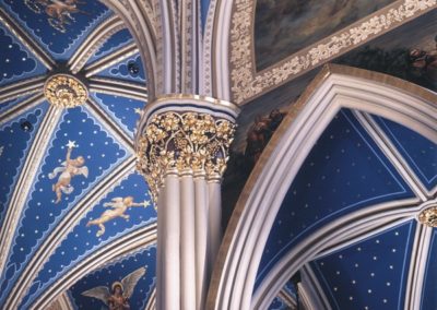 Gilded Column Restoration, Basilica of the Sacred Heart, Notre Dame - Photo: Don Dubroff