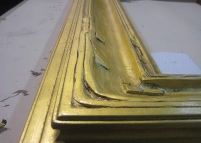 Newly gilded frame