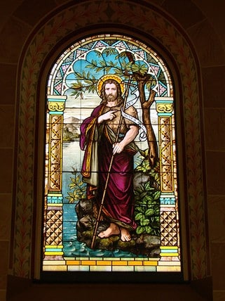 Stained glass conservation - St. Mary Catholic Church - Photo: Br. Stephen Treat, O.Cist.