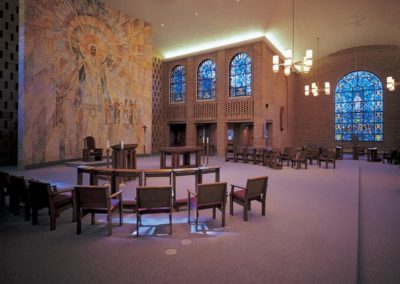 The new liturgical setting and mosaic in the chapel