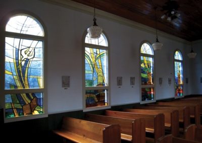 Custom stained glass windows for Carmelite Monastery of New Orleans, Covington, LA