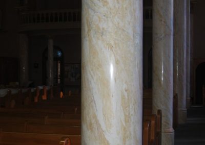 Restored scagliola columns