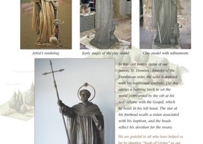 Flyer for the congregation to see the process involved in the making of the statue
