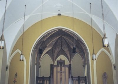 The interior of the church before the restoration