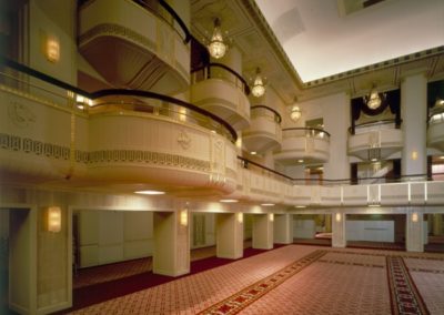 The restored Grand Ballroom at the Waldorf Astoria Hotel