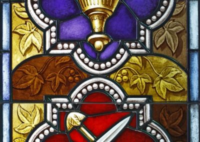 New stained glass created in the traditional style for Notre Dame Law School Chapel