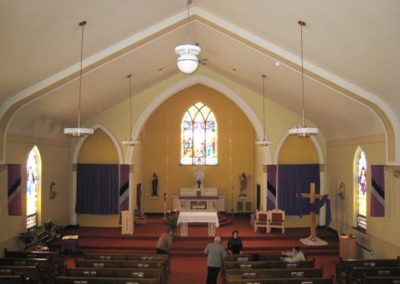 Existing conditions of the church before the restoration